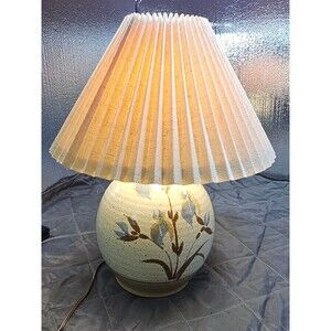 Vintage Ambience Minka Group Ceramic Table Lamp Floral Stoneware w Shade Works
